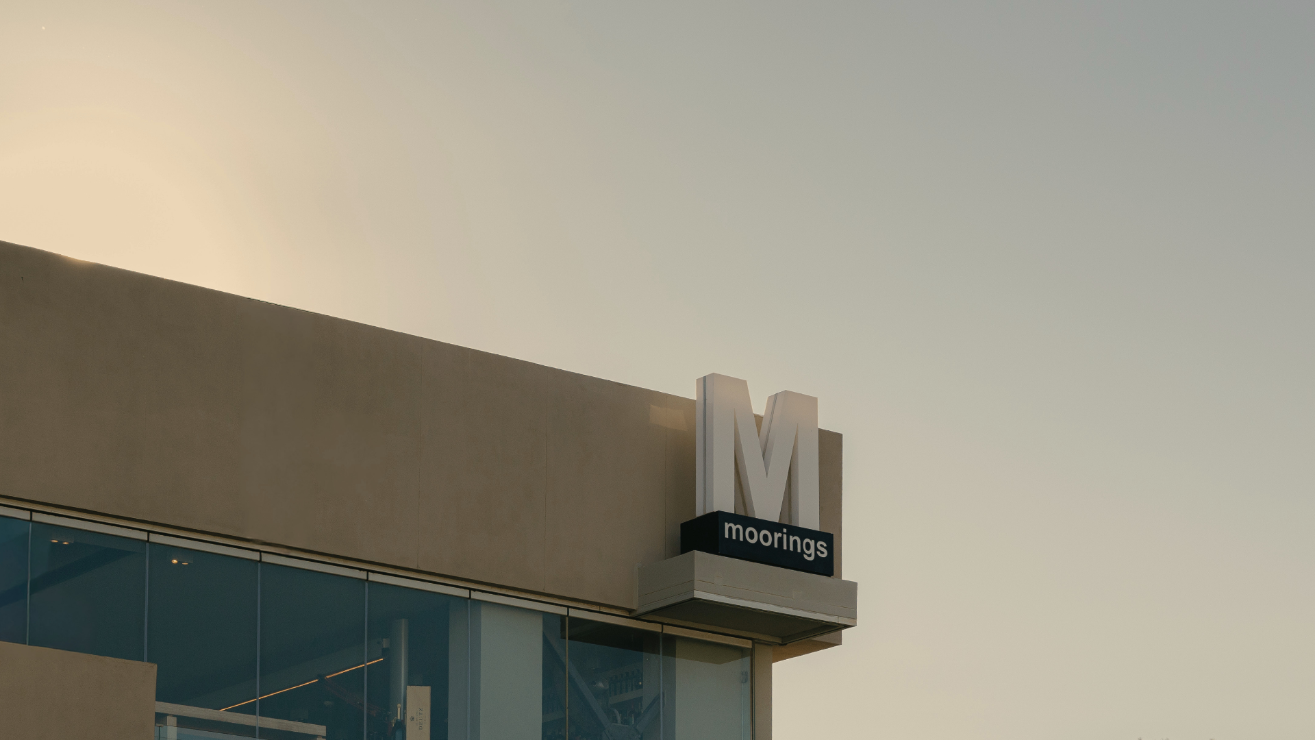 Moorings venue at golden hour